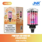 JNR Mega Shisha Hookah 100000 100K Puffs Large Capacity LED Display Disposable Vape