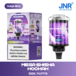 JNR Mega Shisha Hookah 100000 100K Puffs Large Capacity LED Display Disposable Vape