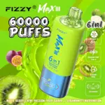 Fizzy Max lll 60k 60000 Puffs 6 in 1 Flavors Newest Original Rechargeable LED Display Disposable Vape