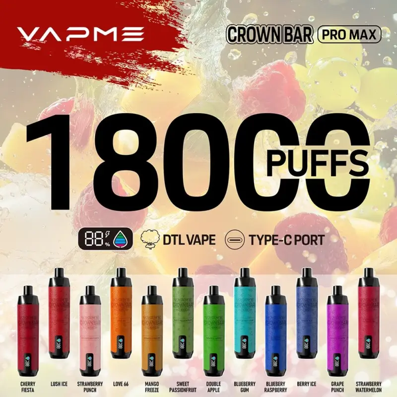 VAPME Crown Bar 18000 Pro Max Leather Disposable Vape Pen 18000 puffs
