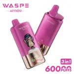 WASPE 60000 60k Puffs 3 in 1 Flavors Newest Original Rechargeable LED Display Disposable Vape