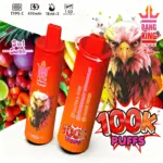 Bang King Triple 100000 100K Puffs 3 in 1 Flavors Original Rechargeable Disposable Vape