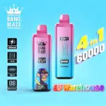 Bang Blaze 60000 60k Puffs 4 in 1 Flavors LED Display Disposable Vape EU Warehouse