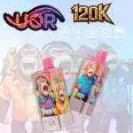 UOR 120000 120K Puffs 4 in 1 Flavors Newest Original Rechargeable LED Display Disposable Vape