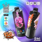 Bang Legend 150000 150K Puffs 6 in 1 Flavors Newest Original Rechargeable LED Display Disposable Vape