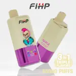 FIHP 60000 60k Puffs 3 in 1 Flavors Original Rechargeable LED Display Disposable Vape
