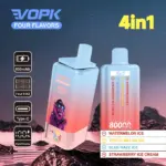 Vopk Four Flavors 80000 80K Puffs 4 in 1 Flavors Newest Original Rechargeable LCD Display Disposable Vape