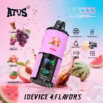 ATVS Warship 60000 60K Puffs 4 in 1 Flavors Newest Original Rechargeable LCD Display Disposable Vape