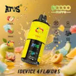 ATVS Warship 60000 60K Puffs 4 in 1 Flavors Newest Original Rechargeable LCD Display Disposable Vape