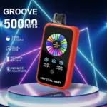 Crystal Groove 50000 50k Puffs Adjustable Nicotine & Ice Control LED Display Disposable Vape EU Warehouse