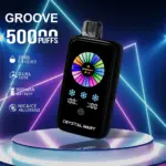 Crystal Groove 50000 50k Puffs Adjustable Nicotine & Ice Control LED Display Disposable Vape EU Warehouse