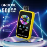 Crystal Groove 50000 50k Puffs Adjustable Nicotine & Ice Control LED Display Disposable Vape EU Warehouse