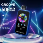 Crystal Groove 50000 50k Puffs Adjustable Nicotine & Ice Control LED Display Disposable Vape EU Warehouse