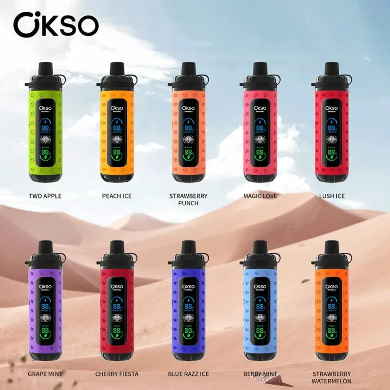 OKSO ShiSha Max 40000 40K Puffs Newest LED Display Leather Disposable Vape Pen