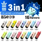Bang King 85000 85k Puffs 3 in 1 Flavors Newest Original Rechargeable LCD Display Disposable Vape