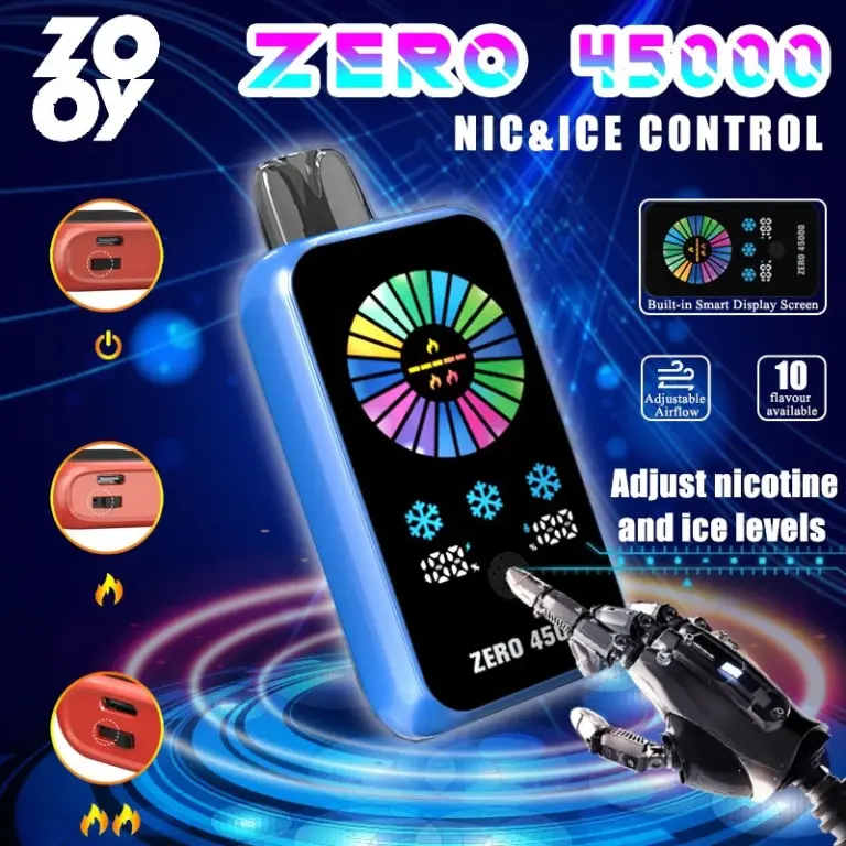 ZOOY ZERO 45000 45K Puffs Adjustable Nicotine LED Display Disposable Vape