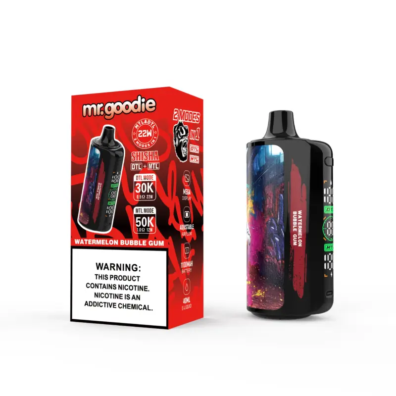 Mr.Goodie Shisha 50000 50K Puffs DTL & MTL LCD Display Disposable Vape