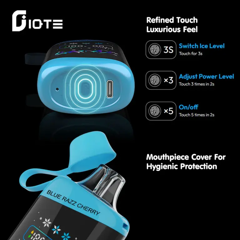 IQTE 45000 45k Puffs Advanced Fingerprint Touch Confrol LCD Display Disposable Vape