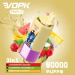 VOPK Triple 60000 60k Puffs 3 in 1 Flavors Newest Original Rechargeable LED Display Disposable Vape