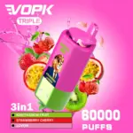 VOPK Triple 60000 60k Puffs 3 in 1 Flavors Newest Original Rechargeable LED Display Disposable Vape