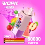 VOPK Triple 60000 60k Puffs 3 in 1 Flavors Newest Original Rechargeable LED Display Disposable Vape