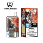 UZY Crystal Twin 50000 50k Puffs Double Taste LED Display Disposable Vape