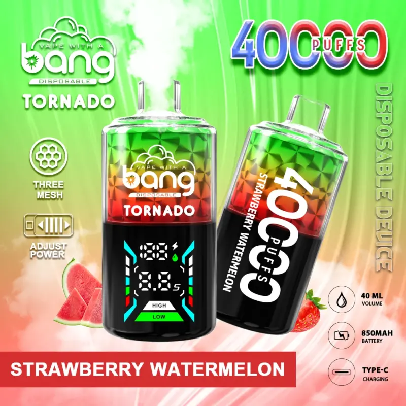 Bang Tornado 40000 40K Puffs Large Smoke LED Display Disposable Vape