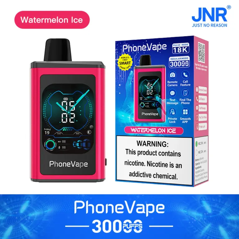 JNR Phone Vape 30000 30K Puffs World’s First Smart Disposable Vape