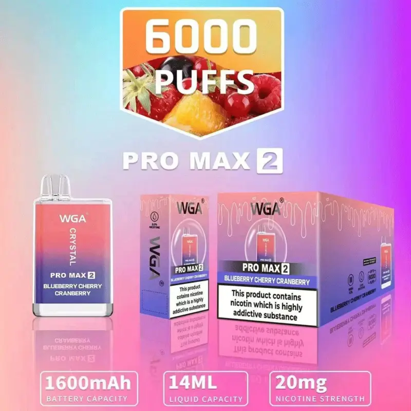 WGA Crystal 6000 Puffs 2% Nicotine Original Edition Disposable Vape