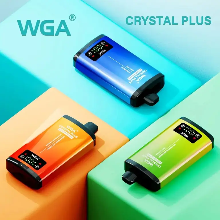 WGA Crystal Plus 20000 20K Puffs 5% Nicotine Double Taste LCD Display Disposable Vape