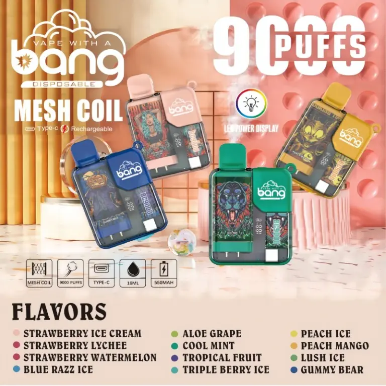 Bang Box 9000 Puffs Original Edition LED Display Disposable Vape