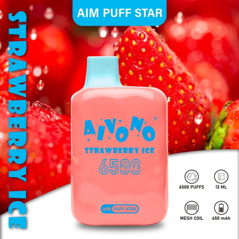 AIVONO Aim Puff Star 6500 Puffs | 0%-5% nicotine, 13mL, bulk disposable vape