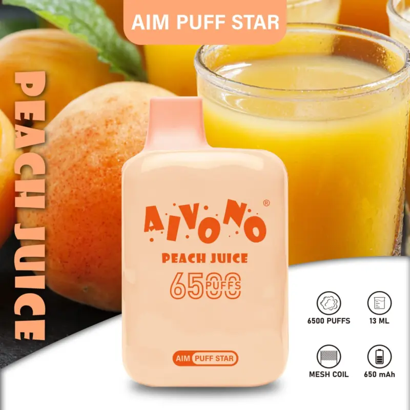 AIVONO Aim Puff Star 6500 Puffs | 0%-5% nicotine, 13mL, bulk disposable vape