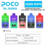 Poco SL 15000 Puffs | adjustable airflow, 0%-5% nicotine, bulk disposable vape