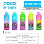 POCO PT 12000 Puffs | adjustable airflow, 5% nicotine, bulk disposable vape